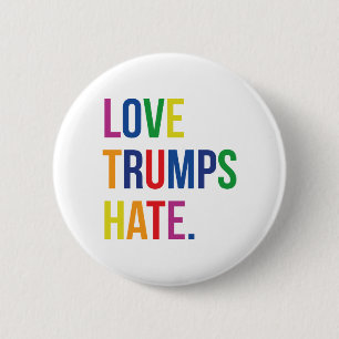 GLBT Love Trumps Hate 2 Inch Round Button