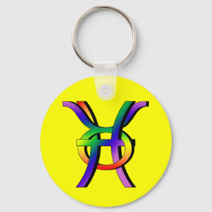 GLBT Pisces & Taurus Keychain