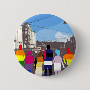 GLBT Pride People in the Castro #2 2 Inch Round Button