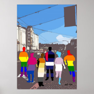GLBT Pride People in the Castro #2 Art Print