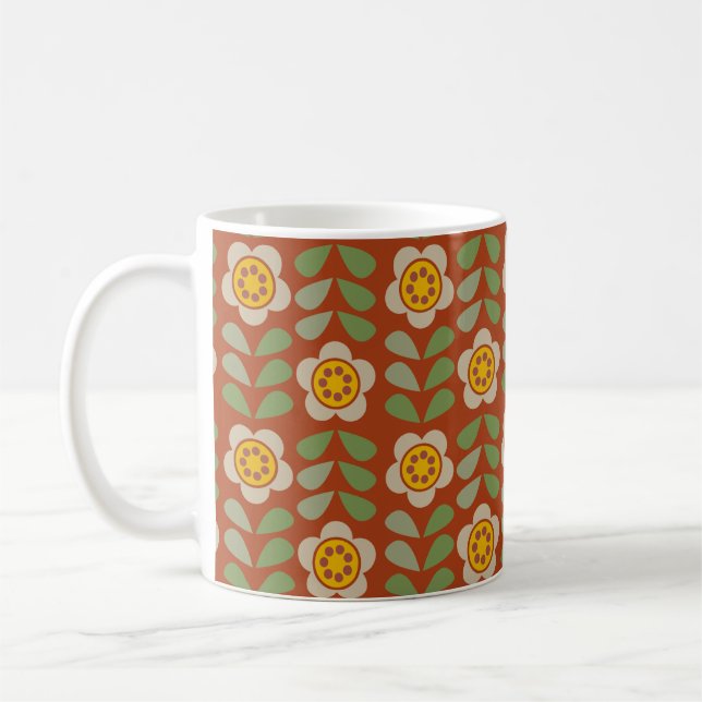 GLEAM GLADE - Couleurs de terre florales Mug (Gauche)