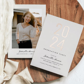 Gleaming Grad 2024 | Rose Gold Photo Graduation