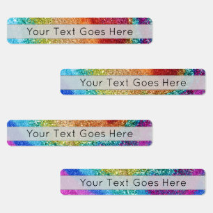 Gleaming Rainbow Glitter Swirl