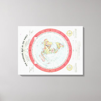 Gleason's NEW STANDARD MAP OF THE WORLD - Canvas Print