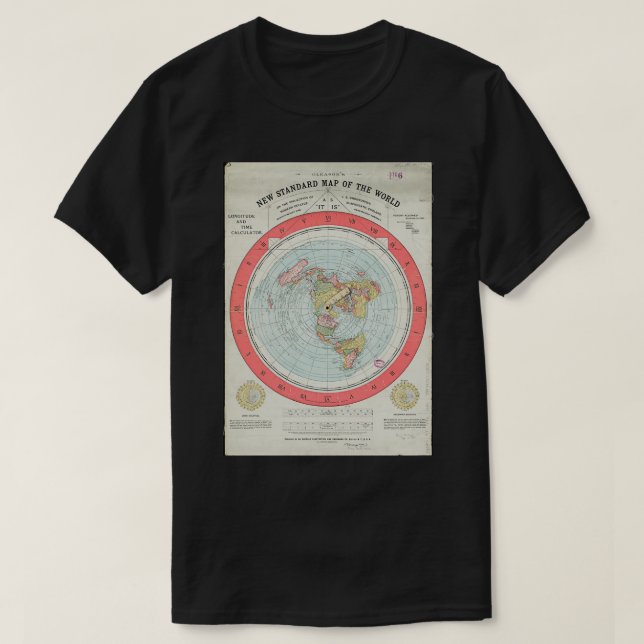 Gleasonx27s New Standard Map of the World T-Shirt (Design Front)