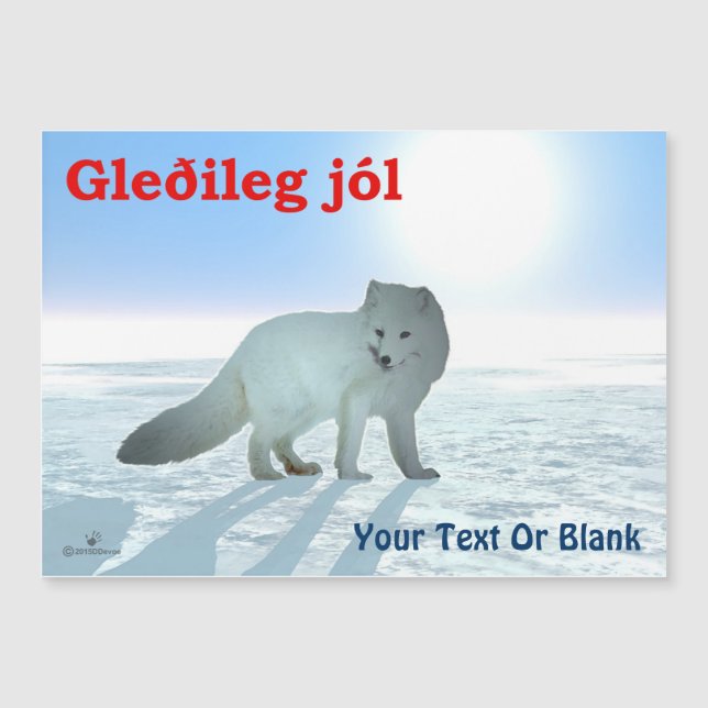 Gleðileg Jól - Arctic Fox (Front)