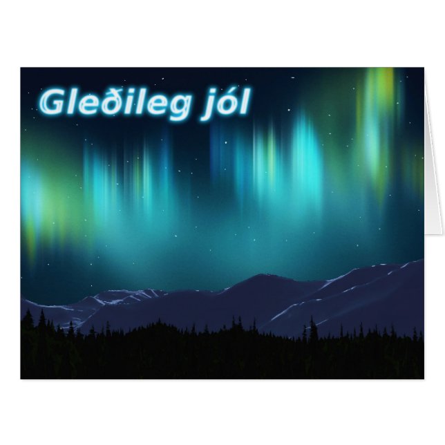 Gleðileg jól - Aurora Borealis (Devant horizontal)