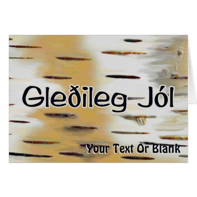 Gleðileg Jól - Birchabok (Devant horizontal)