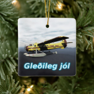 Gleðileg jól - de Havilland DH3-C Otter Ceramic Ornament