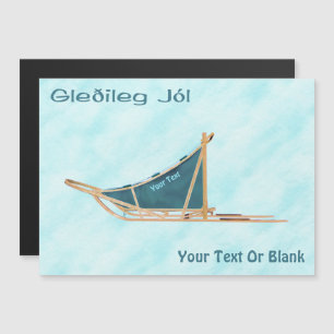 Gleðileg Jól - Dog Sled On Snow