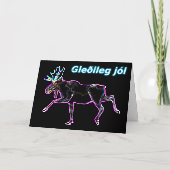 Gleðileg Jól - Electric Moose Holiday Card (Front)