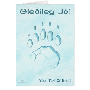 Gleðileg Jól - Empreinte de patte de l'ours polair