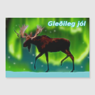 Gleðileg jól - Northern Lights Moose