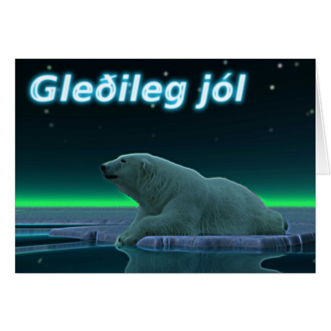 Gleðileg Jól - Ours polaire de bord de glace (Devant horizontal)