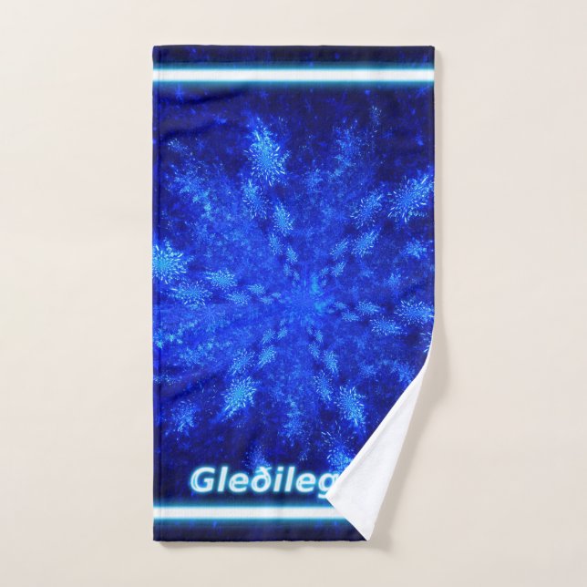 Gleðileg jól - Snowburst Hand Towel (Hand Towel)