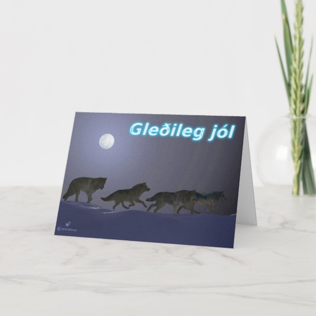Gleðileg jól - Wolf Pack Holiday Card (Front)