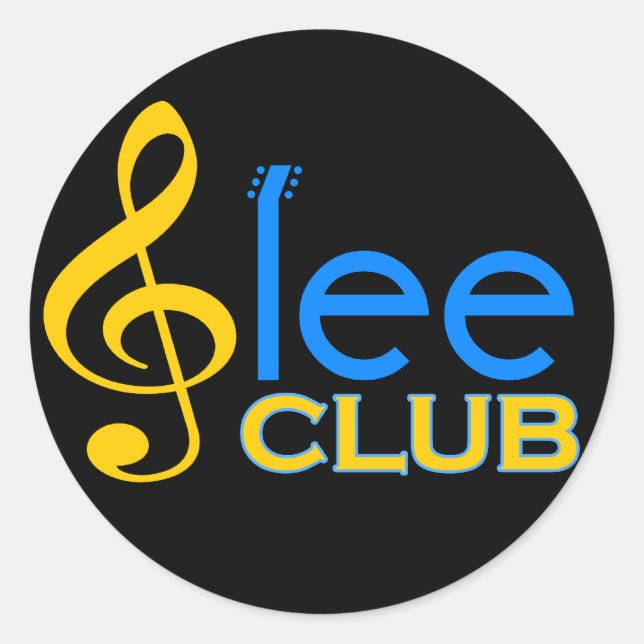 Glee Club Classic Round Sticker (Front)