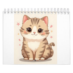 Gleeful Cat: Sweet Kawaii Kitten Art for Any Room Calendar