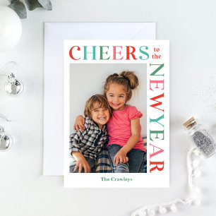 Gleeful Frame Editable Colour Happy New Year Card