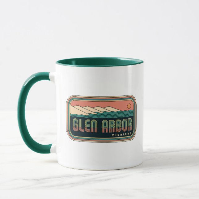 Glen Arbor 70s Retro Michigan Vintage Mug (Left)