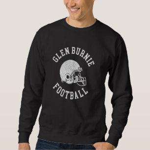 Glen Burnie Football Throwback Football Helmet Ret Sweatshirt