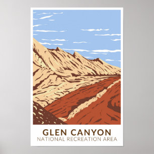 Glen Canyon Navajo Sandstone Vintage Poster