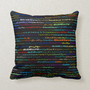 Glen Ellyn Text Design I Throw Pillow
