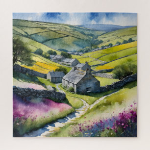 "Glen Garlands" Landscape Yorkshire Dales Scene Jigsaw Puzzle