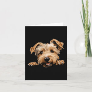 Glen of Imaal Terrier Dog Mom Dad Peeking Puppy Card