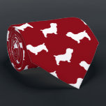 Glen of Imaal Terrier Dog Silhouettes Pattern Red Tie<br><div class="desc">This original Glen of Imaal Terrier silhouettes pattern red neck tie makes a great gift for dog dads! Available in a variety of colours, this cool tie makes a statement for anyone who loves a Glen. An awesome gift for the guy who wears a tie for business, or for special...</div>
