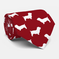Glen of Imaal Terrier Dog Silhouettes Pattern Red