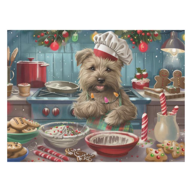Glen of Imaal Terrier Holiday Baking: Festive Tablecloth (Front (Horizontal))