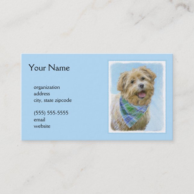 Glen of Imaal Terrier Painting - Original Dog Art Business Card (Front)