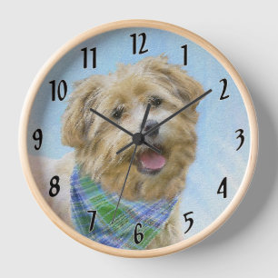 Glen of Imaal Terrier Painting - Original Dog Art Clock
