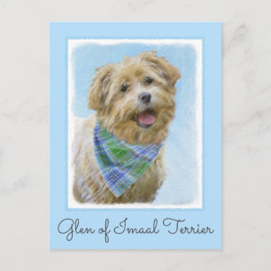Glen of Imaal Terrier Painting - Original Dog Art Postcard