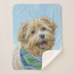 Glen of Imaal Terrier Painting - Original Dog Art Sherpa Blanket