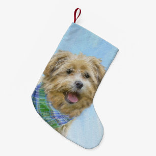 Glen of Imaal Terrier Painting - Original Dog Art Small Christmas Stocking