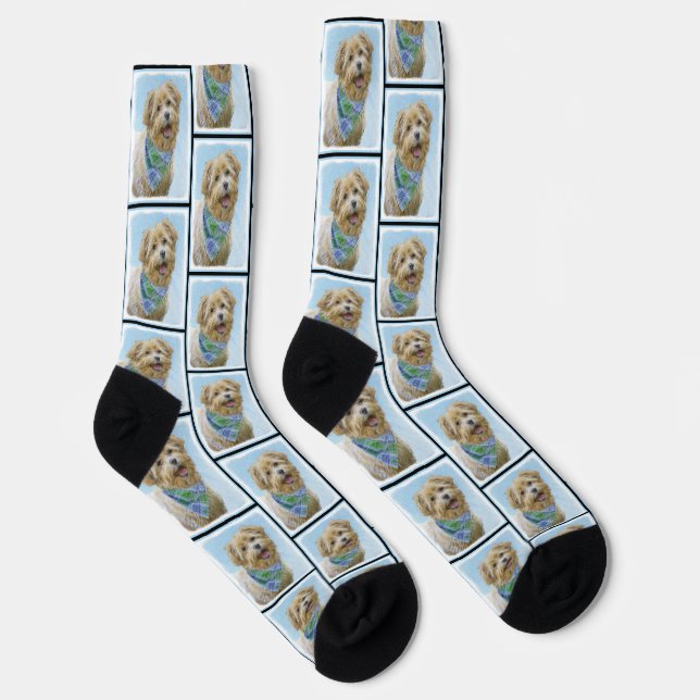 Glen of Imaal Terrier Painting Original Dog Art Socks (Right)