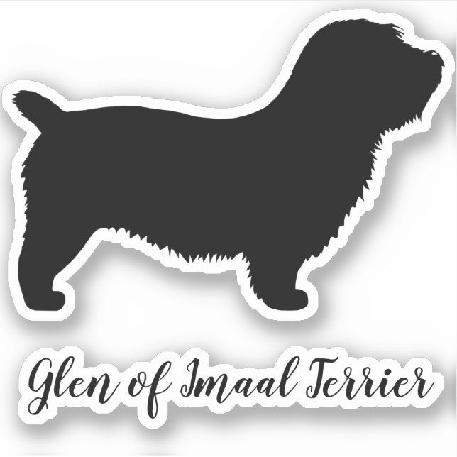 Glen of Imaal Terrier Silhouette Dog Breed Sticker (Front)