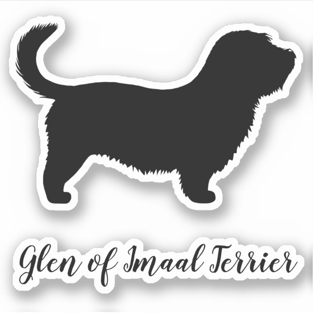 Glen of Imaal Terrier Silhouette with Long Tail (Front)