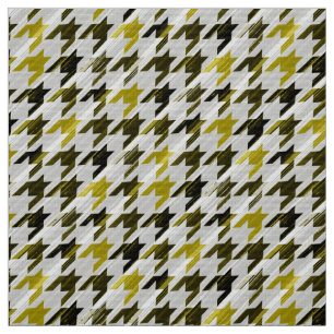 Glen Plaid. Black and mustard. Fabric
