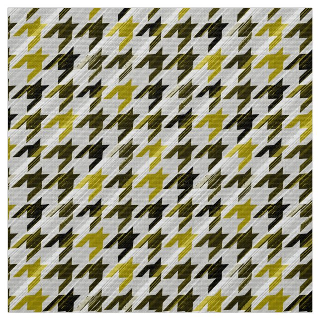 Glen Plaid. Black and mustard. Fabric (Swatch)