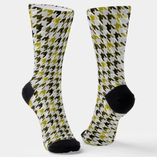 Glen Plaid. Black and mustard. Socks