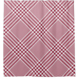 Glen plaid pattern bright in red and white. Seamle