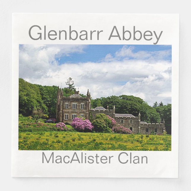 Glenbarr Abbey – MacAlister Clan Napkin (Front)