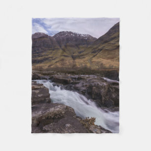 Glencoe Coe River Waterfall Fleece Blanket