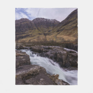 Glencoe Coe River Waterfall Fleece Blanket