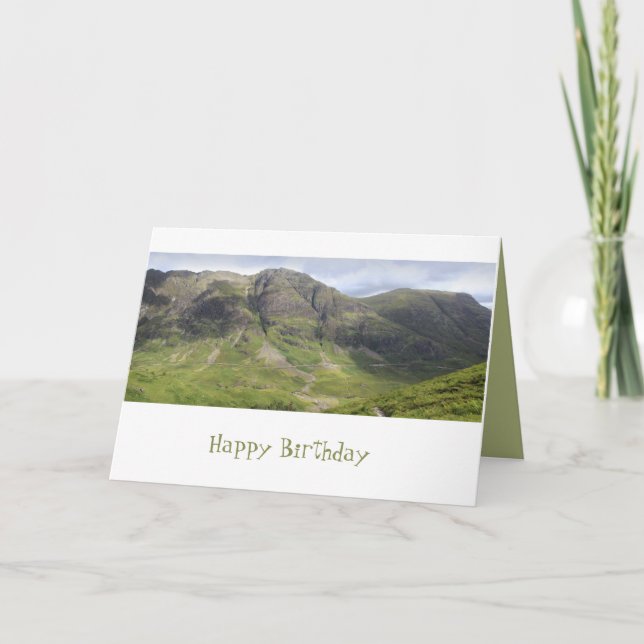 Glencoe Mountain Pass Panorama View Card (Front)