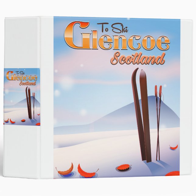 Glencoe Scotland ski poster Binder (Front/Spine)