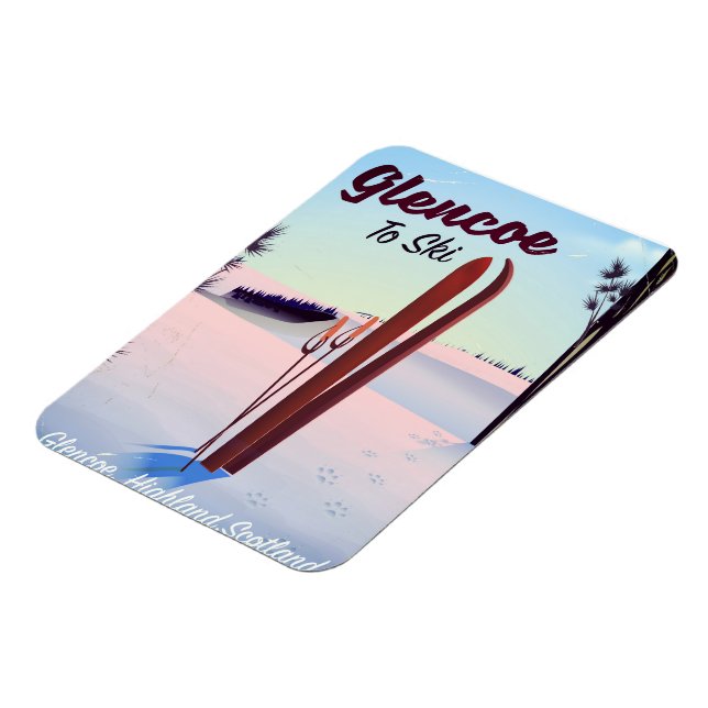 Glencoe To Ski travel poster Magnet (Left Side)